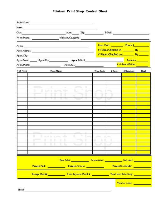 artshow print shop control sheet